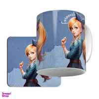 ماگ لاژید مدل اسم فرنوش کد Cute به همراه زیر لیوانی