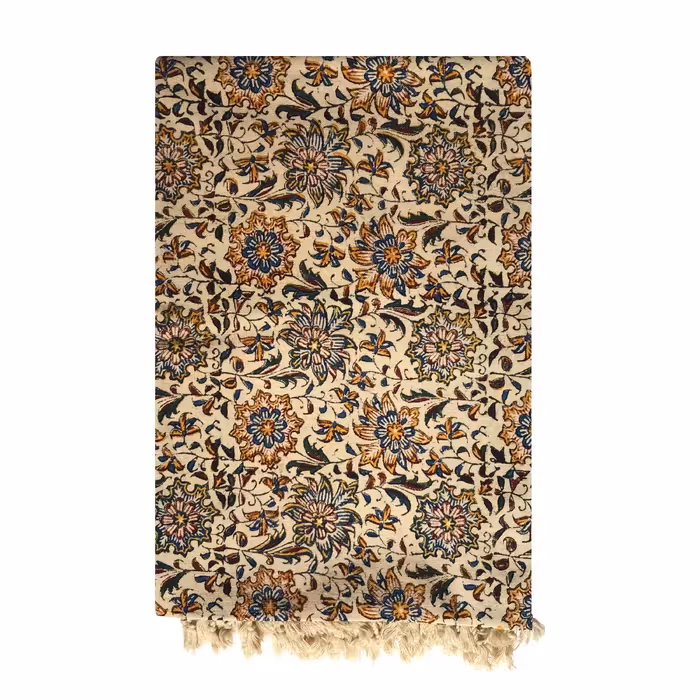 سفره قلمکار 8 نفره طرح چهارگلی