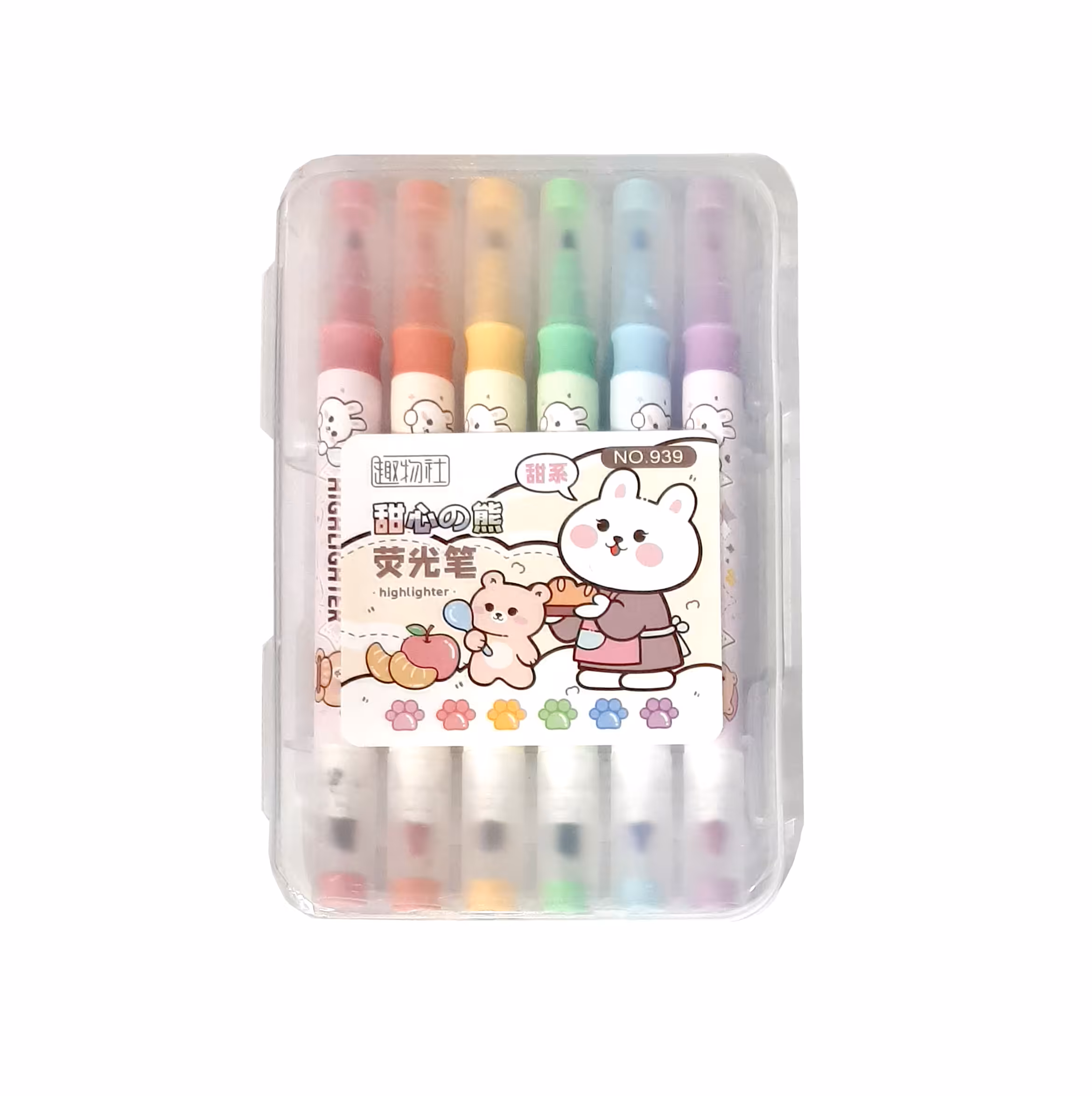 ماژیک هایلایت پاستلی دو سر بسته 6 رنگ