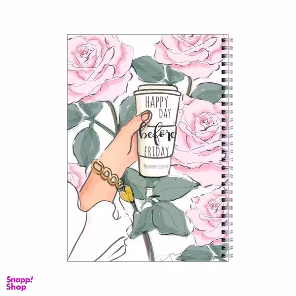 دفتر مشق 80 برگ بامبیلیپ طرح روز جمعه خوب و گل ها کد 7875585