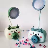 چراغ مطالعه و تراش رومیزی شارژی ال ای دی LED جا قلمی و خودکاری طرح حیوانات