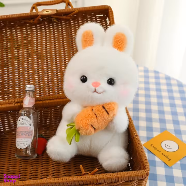 عروسک طرح خرگوش مدل هویج بدست ارتفاع 30 سانتی‌متر