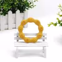 دندانگیر سیلیکونی حلقه ای - زرد