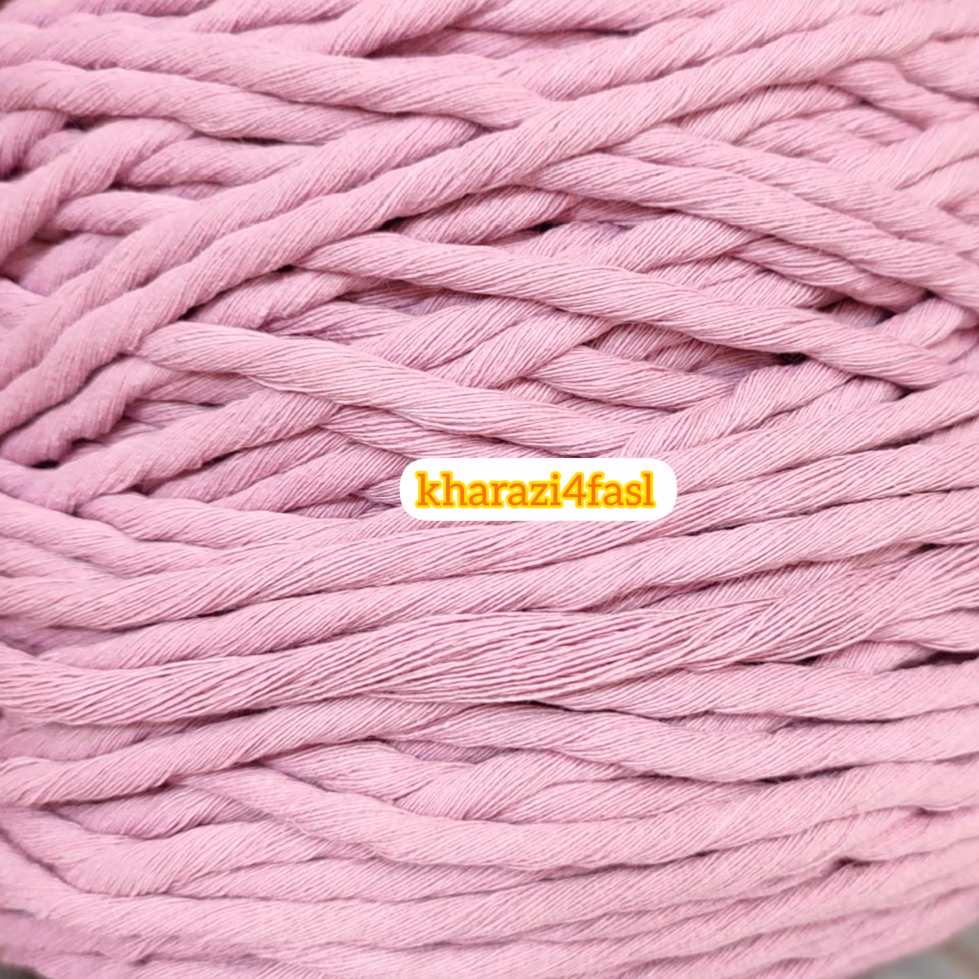 نخ مکرومه 250 گرم جنس پنبه ای کد 326 رنگ صورتی