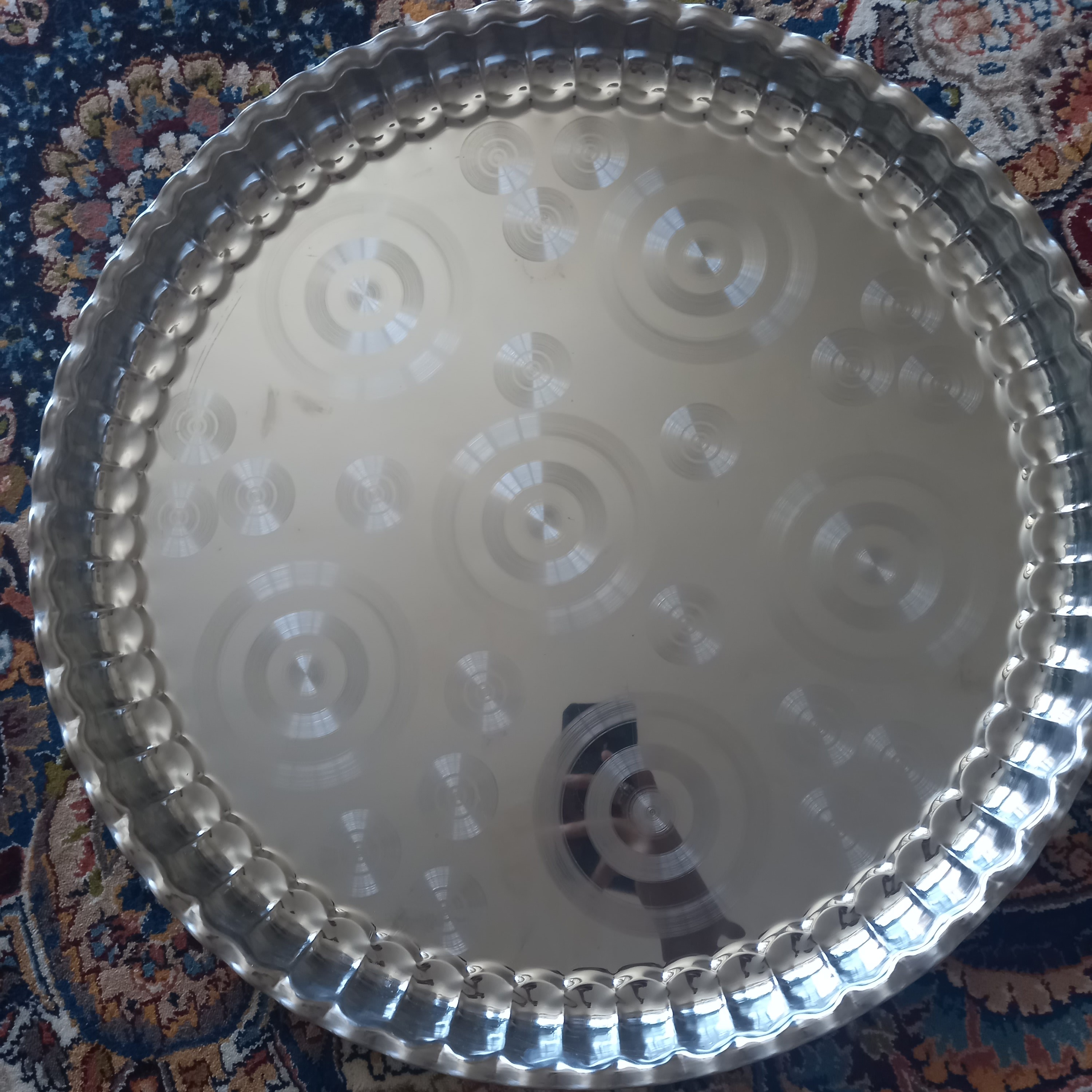 سینی  کنگره دار لعاب استیل سایز 7