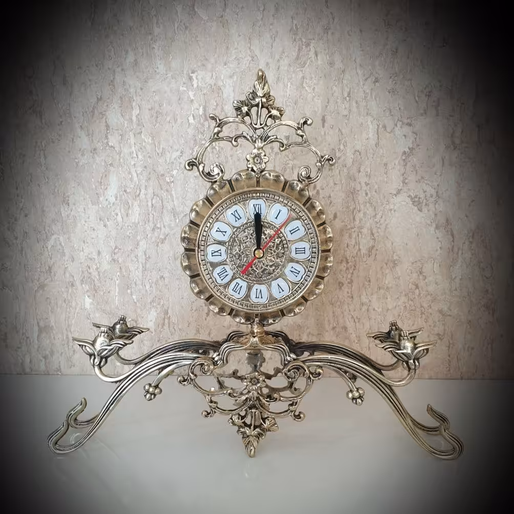 ساعت رومیزی برنزی 