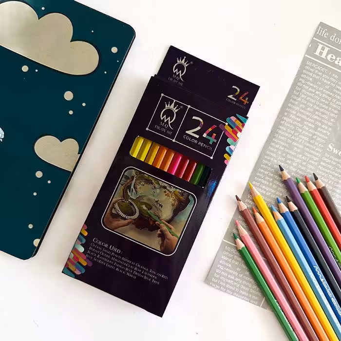 مدادرنگی24رنگ جعبه مقواMQمدل آرتیست