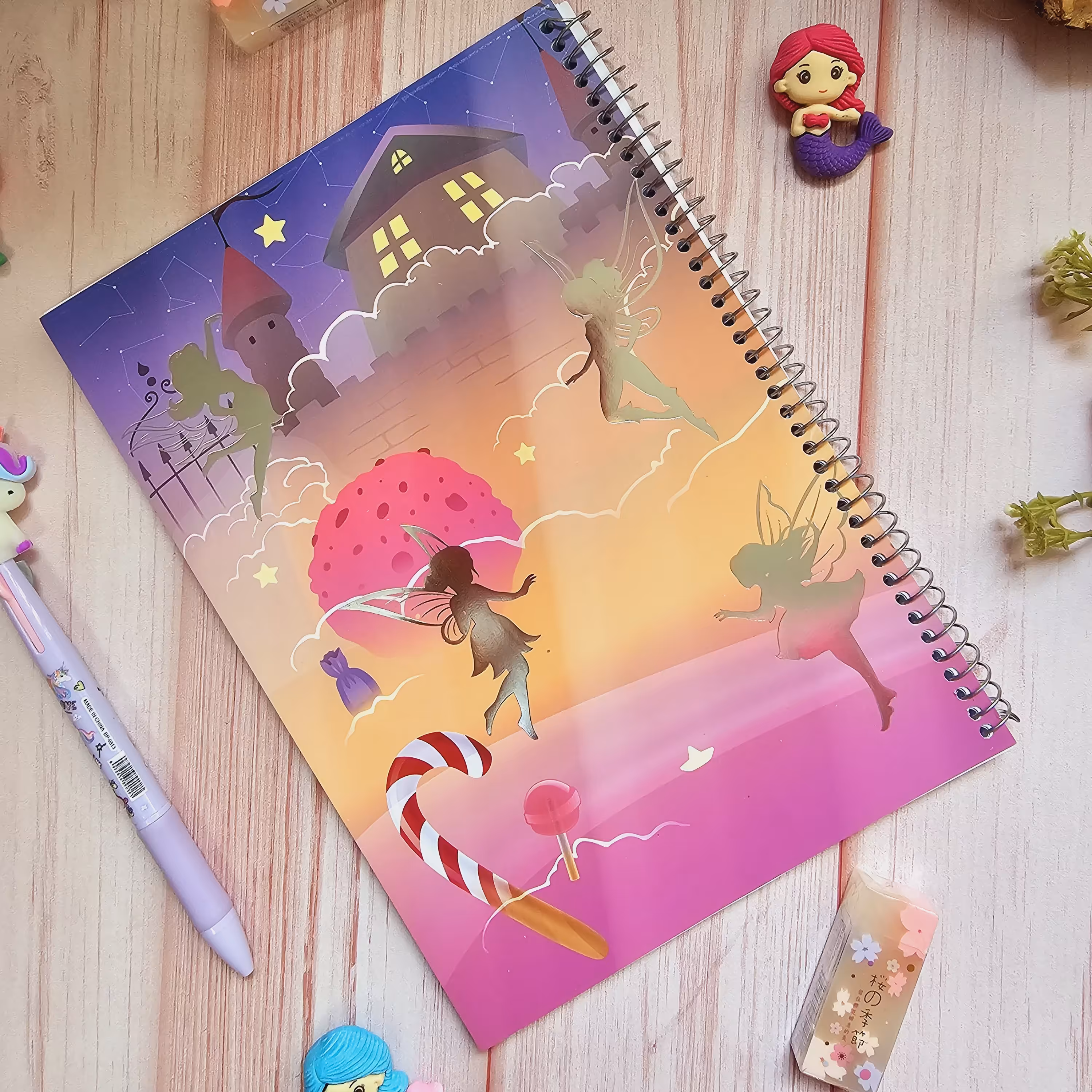 دفتر مشق فانتزی طرح  فرشته 80 برگ