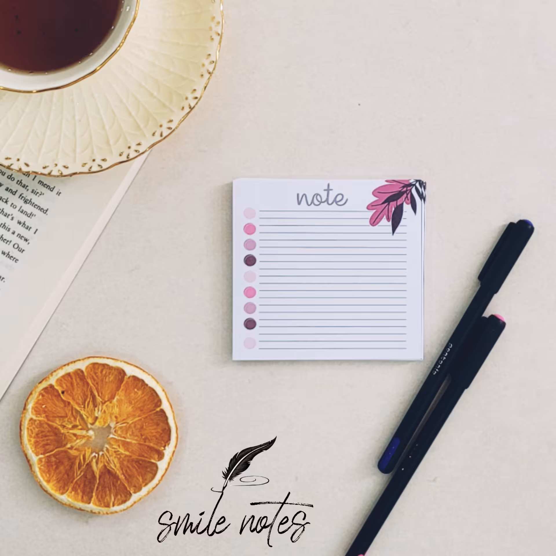 نوت 50 برگی در سایز 10 در 10 ( مناسب برای نوشتن یادداشت روزانه)