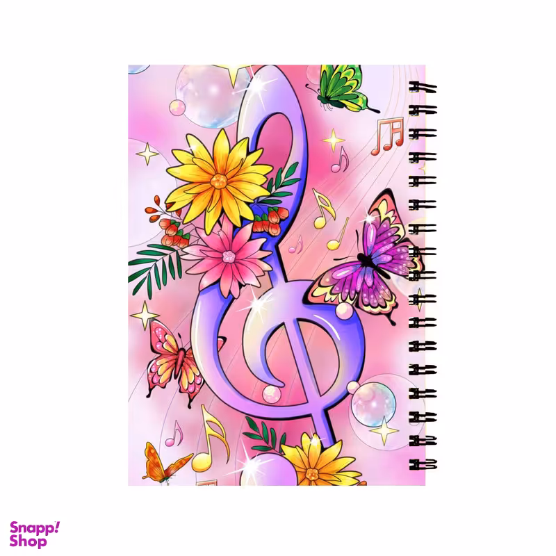 دفتر مشق 50 برگ طرح سل موسیقی کد 3876