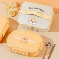 لانچ باکس و ظرف غذا استیل همراه با کیف گرم نگهدار طرح LUCKY PUPPY