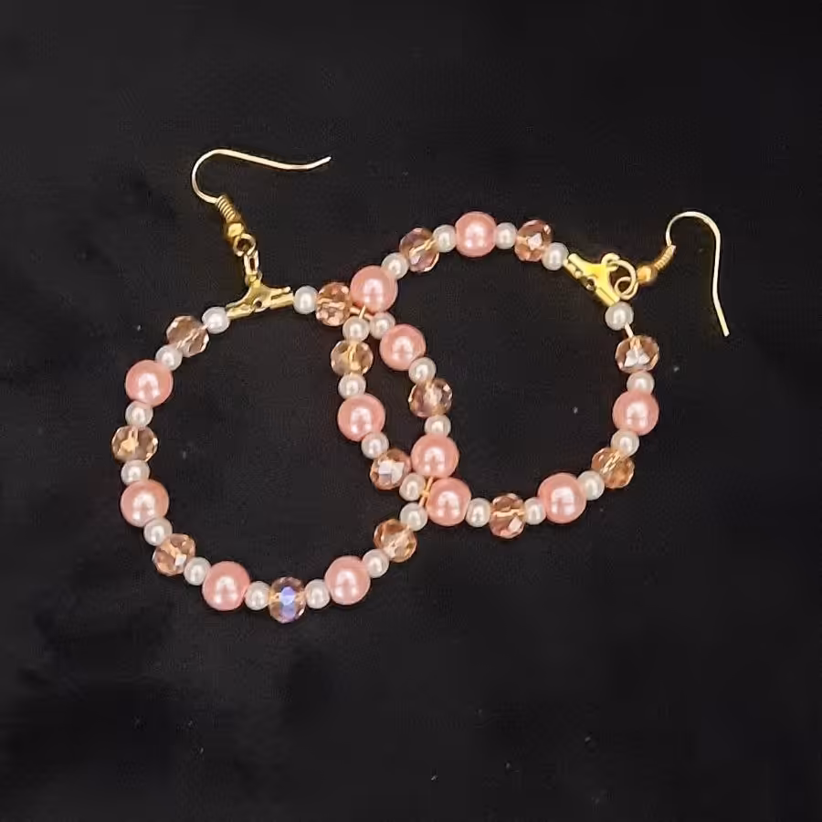 گوشواره مروارید و کریستال