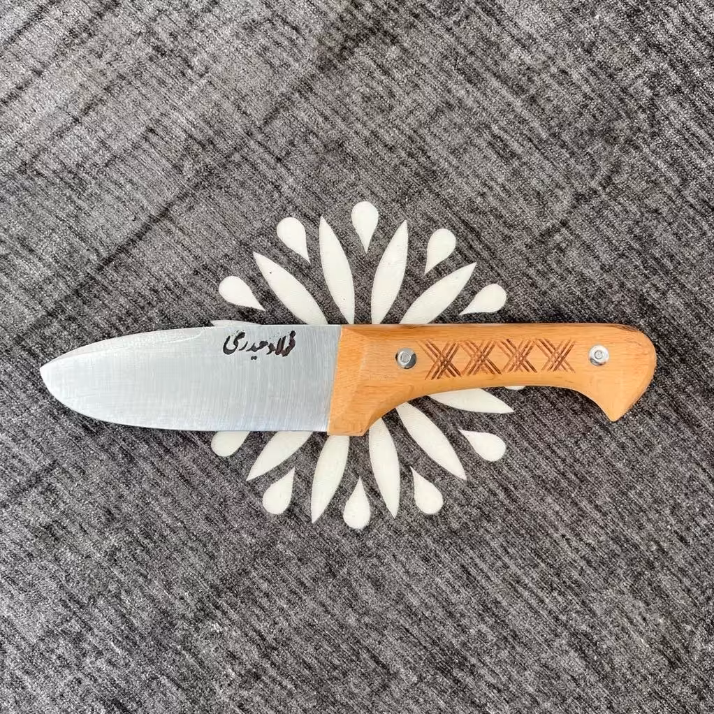 کارد سلاخی پوست کنی فولاد زنجان حیدری سایز کوچک