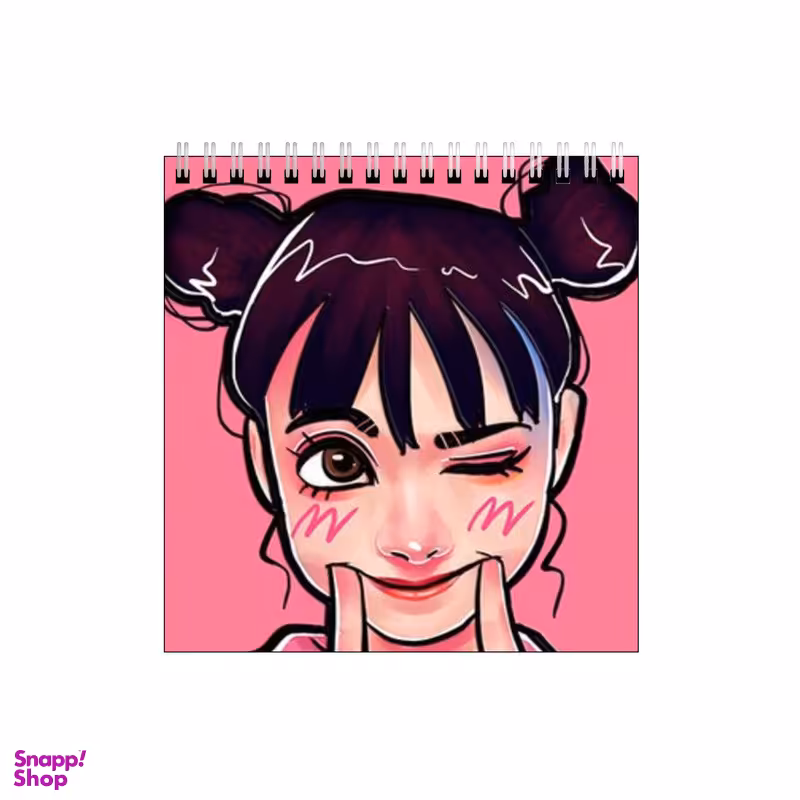 دفتر طراحی ۶۰ برگ طرح دختر چشمک زن کد 1204922