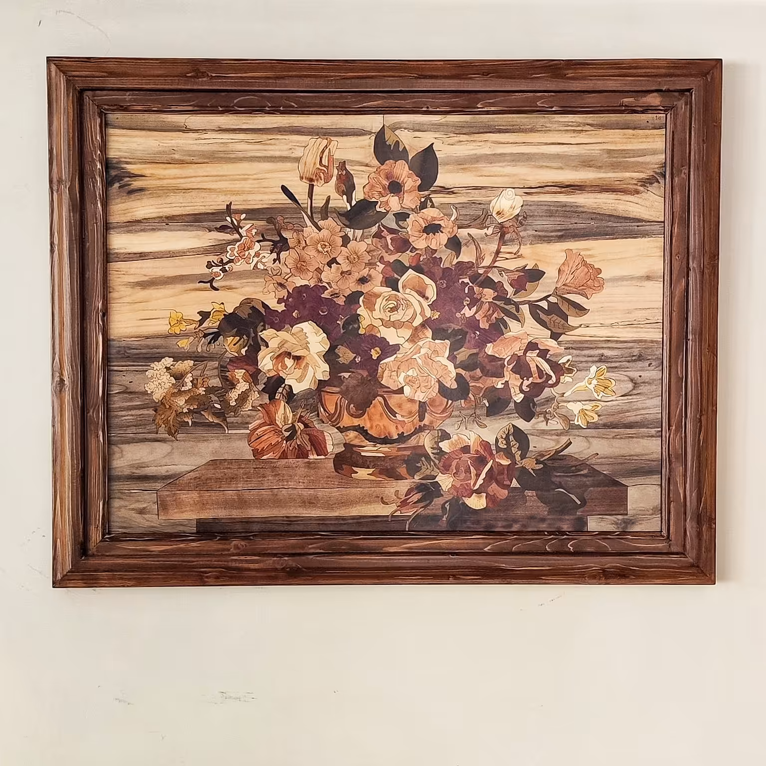 تابلو معرق گلدان پاییزی کد 001