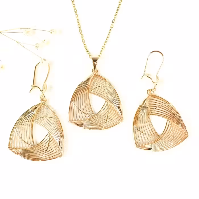 نیمست برند ژوپینگ خطی طرح مثلث با زنجیر استیل45 سانتی کد 10437