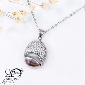 گردنبند نگین اتمی عیار925 ساخت ایتالیا کد10475