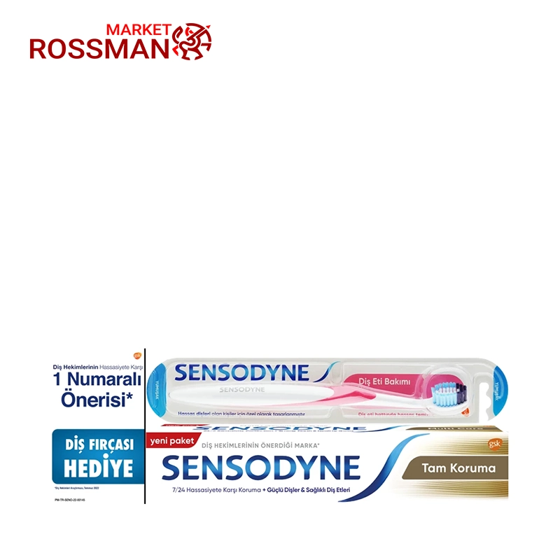 پک مسواک و خمیر دندان سنسوداین Sensodyne مدل Tam koruma حجم 75 میلی لیتر