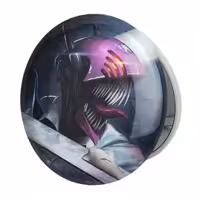 آینه جیبی خندالو طرح دنجی انیمه مرد اره ای Chainsaw Man مدل تاشو کد 23207