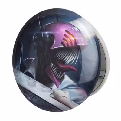 آینه جیبی خندالو طرح دنجی انیمه مرد اره ای Chainsaw Man مدل تاشو کد 23207