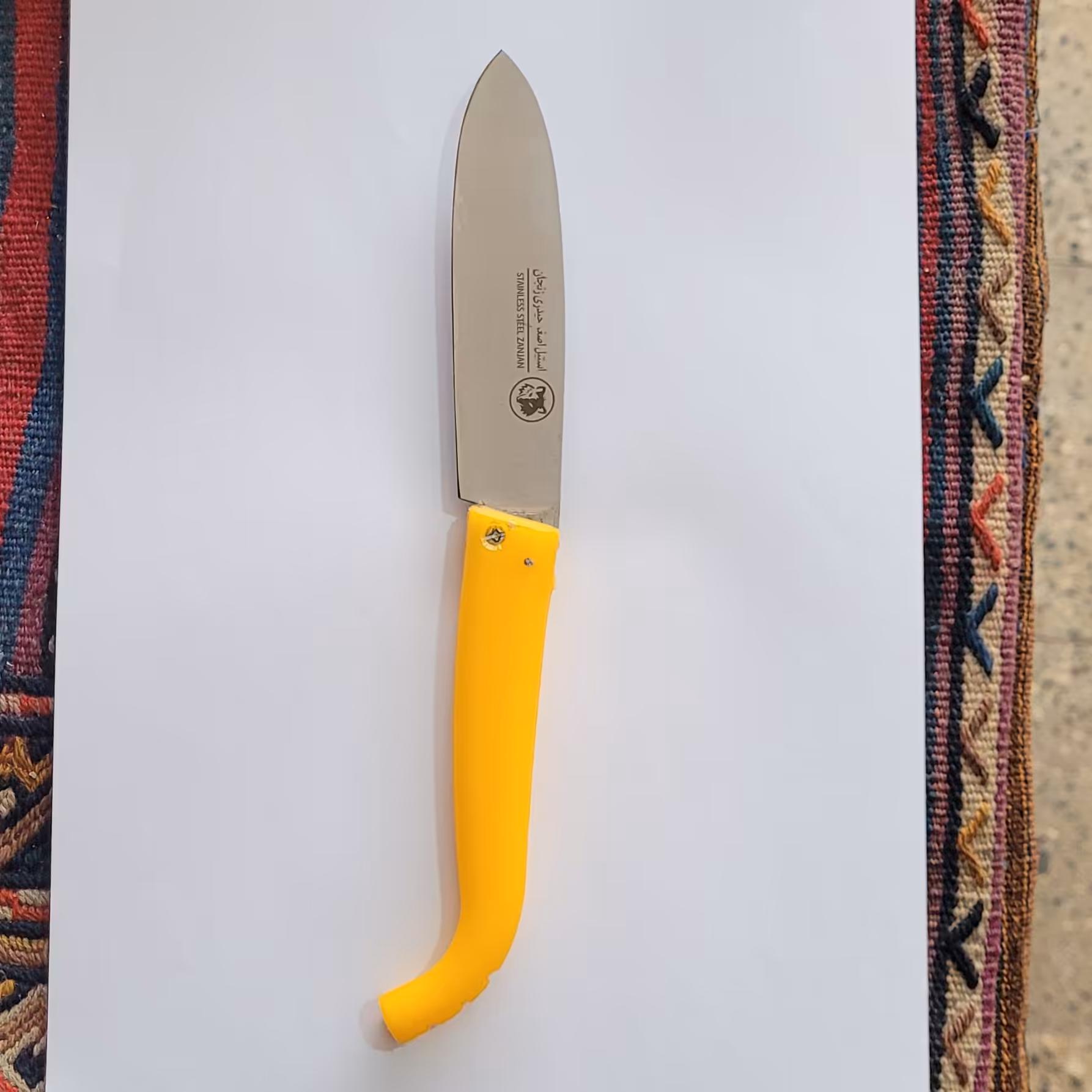 چاقو جیبی حیدری دسته زرد سایز3