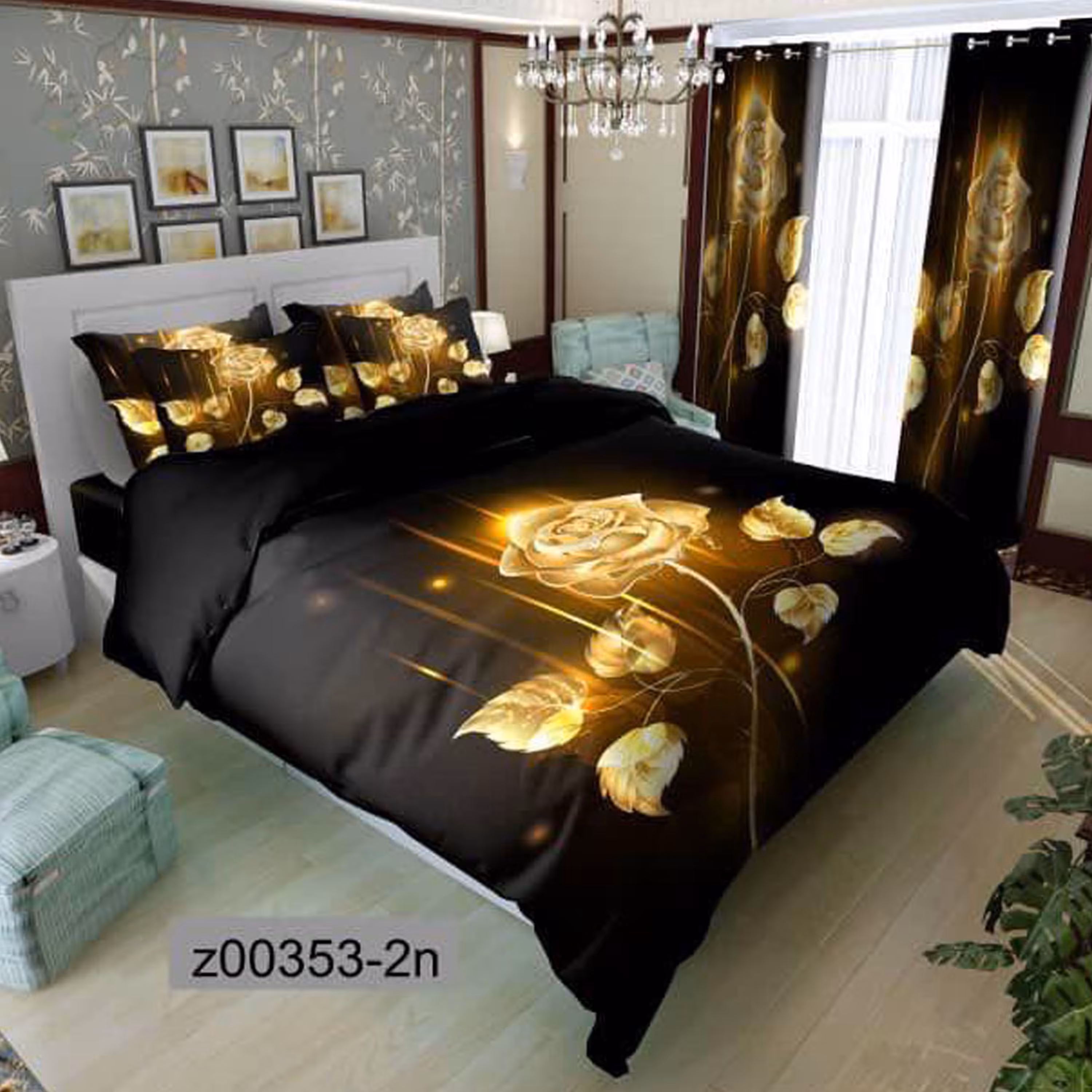 سرویس روتختی 1 نفره تنسل چاپی برندترک لند (Turk Land)  کد z 353