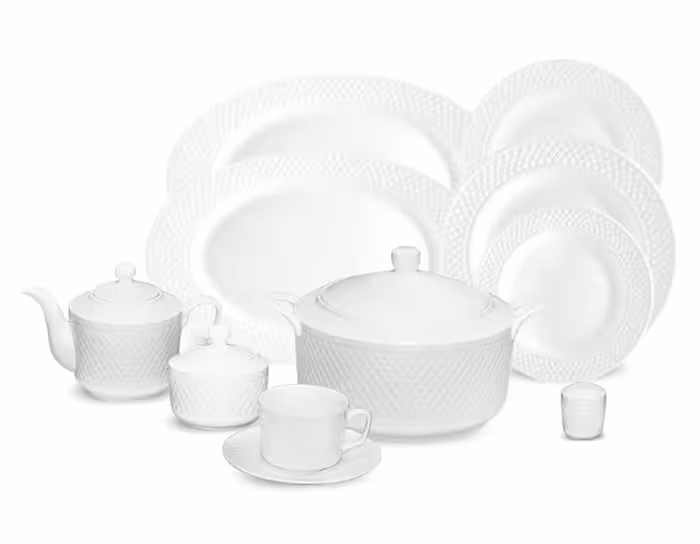 سرویس چینی 12 نفره سفید