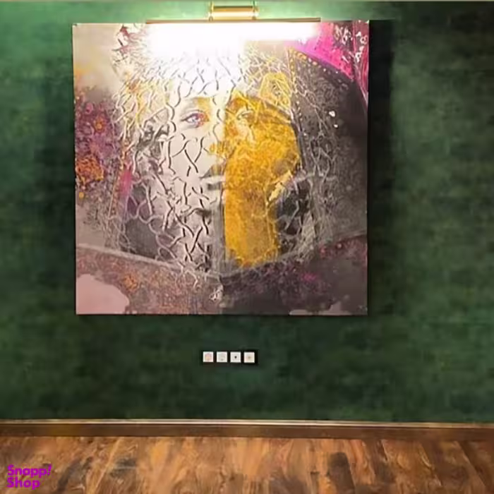 تابلو بوم نقاشی خط چارگوش مدل 2582