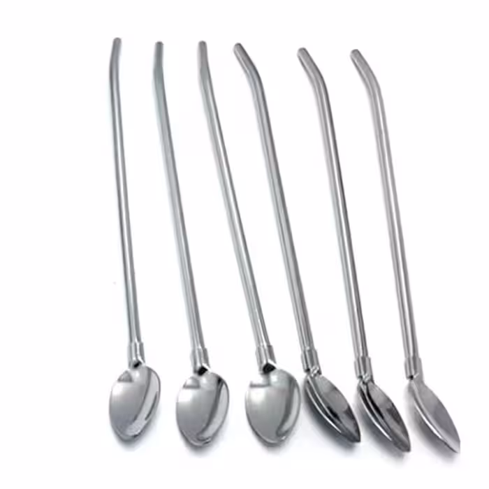 نی استیل بلند قاشق دار نگیر