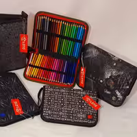 کیف مدادرنگی 48 رنگ لُتُ تک زیپ دسته (پس کرایه)