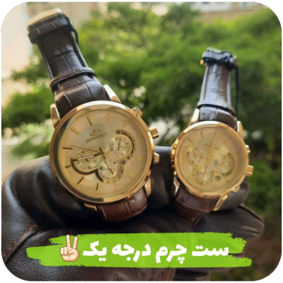 ساعت مچی ست مردانه و زنانه رومانسون بند چرم