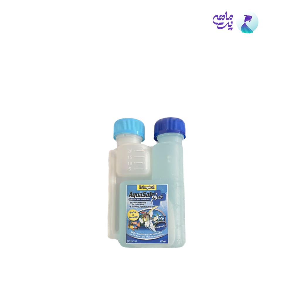 محلول محافظ آب آکواریوم تتراپیکال aqua safe plus حجم 120 میلی لیتر