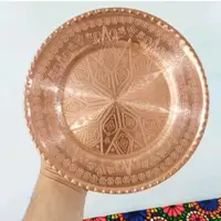  پیش دستی مسی زنجان طرح ترمه  6 تایی قطر 20سانت ارسال رایگان 