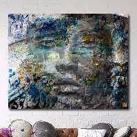 تابلو بوم نقاشی خط چارگوش طرح شعر عاقلان نقطهٔ پرگارِ وجودند کد 7115