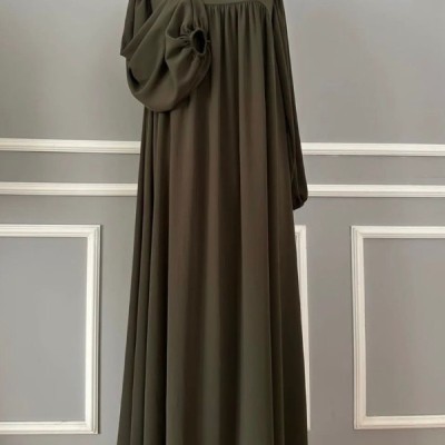 رویه زنانه کرپ مدل مانتو عبایی چین کرپ حریر ژرژت