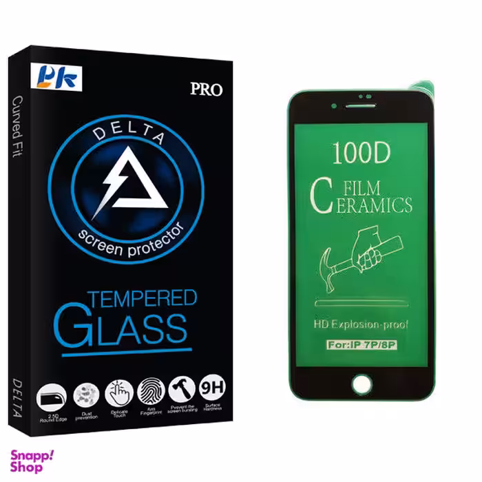 محافظ صفحه نمایش سرامیکی پی کی مدل Delta Glass مناسب برای گوشی موبایل اپل iPhone 7 Plus