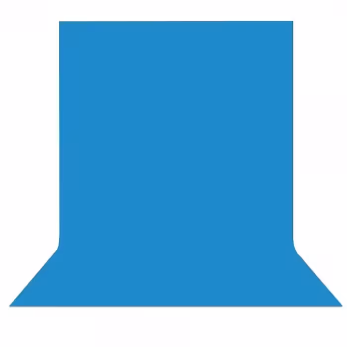 پرده آبی سایز 2x3 لوله پلاستیکی (فون شطرنجی)