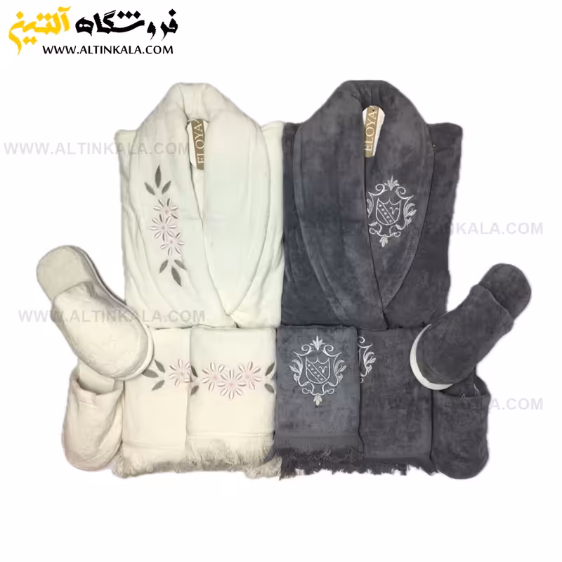 سرویس حوله عروس و داماد 12تکه گلدوزی ELOYA