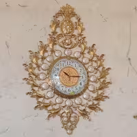 ساعت دیواری مدل تاج  برنز