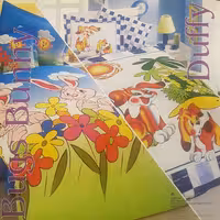 لحاف یک نفره صد در صد ترک طرح خرگوش و سگ