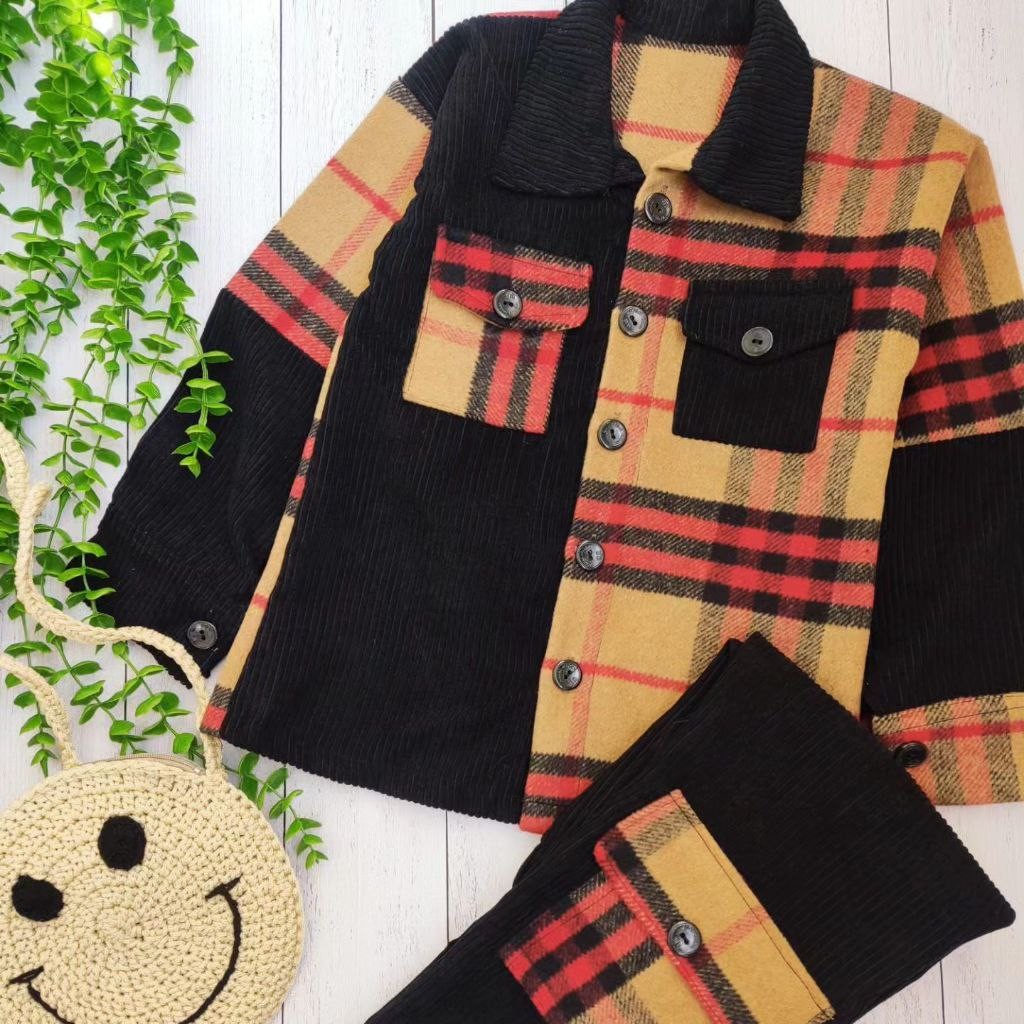 ست اسپورت شیک و جذاب مناسب حدود سنی 5 تا 10 سال جنس پارچه کشمیر  و مخمل کبریتی کیفیت عالی