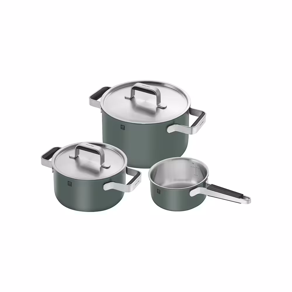 سرویس قابلمه 3پارچه زولینگ مدل پیور رنگ سبز ZWILLING Pure Cookware, Set of 3 green