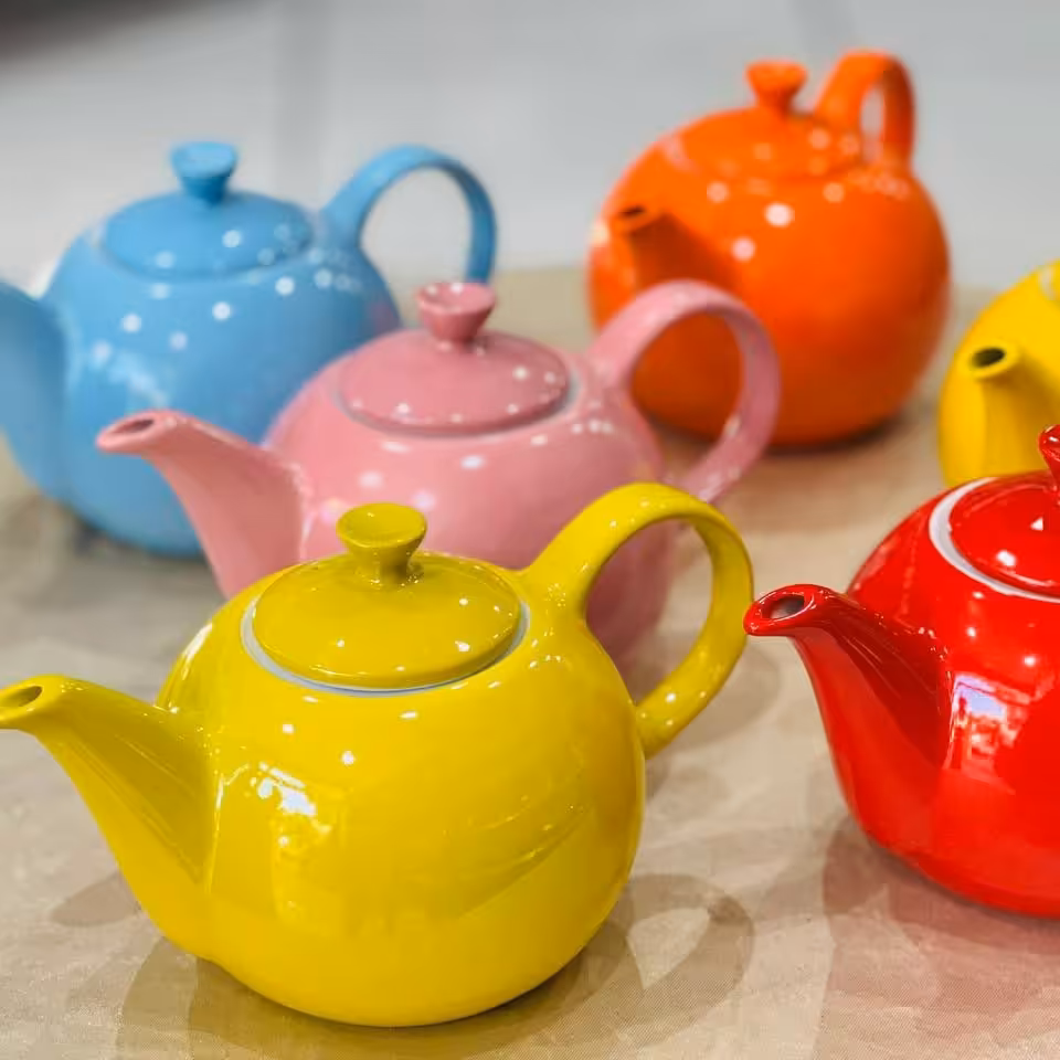 قوری چینی رنگی 