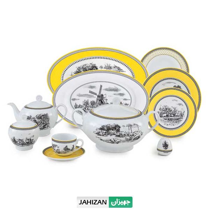 سرویس چینی زرین 102پارچه ویلیج سری ایتالیا