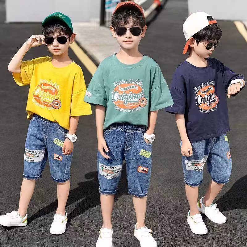 دوتیکه پسرانه تیشرت وشلوارک لی مناسب 4تا10سال ارسال رایگان