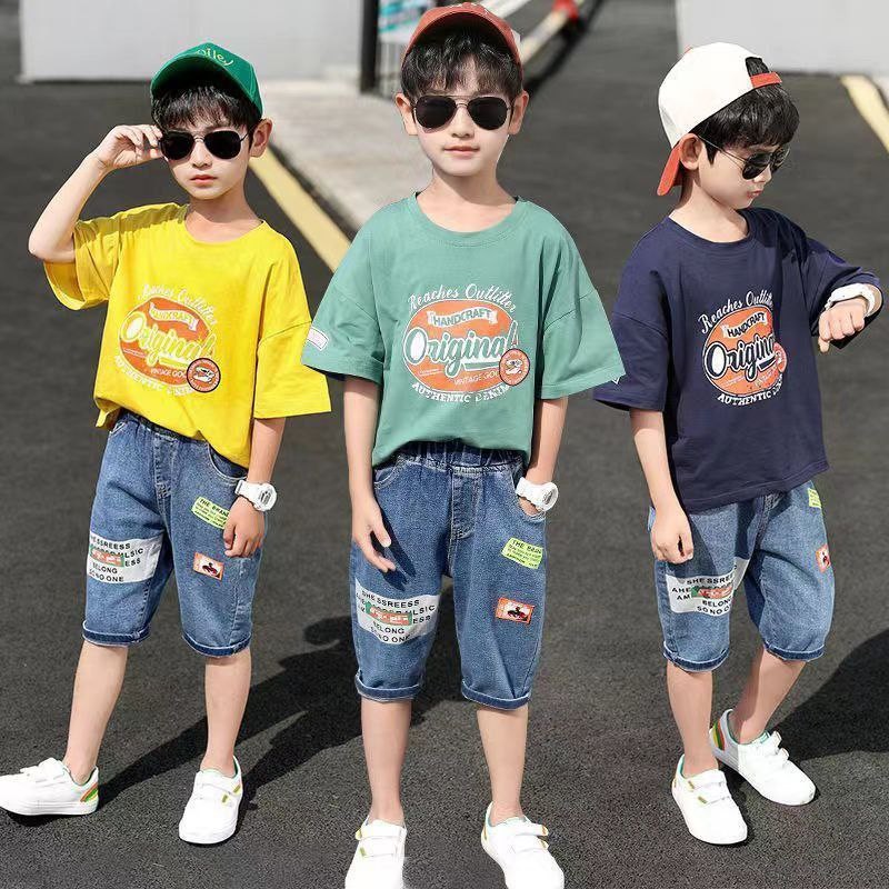 دوتیکه پسرانه تیشرت وشلوارک لی مناسب 4تا10سال ارسال رایگان