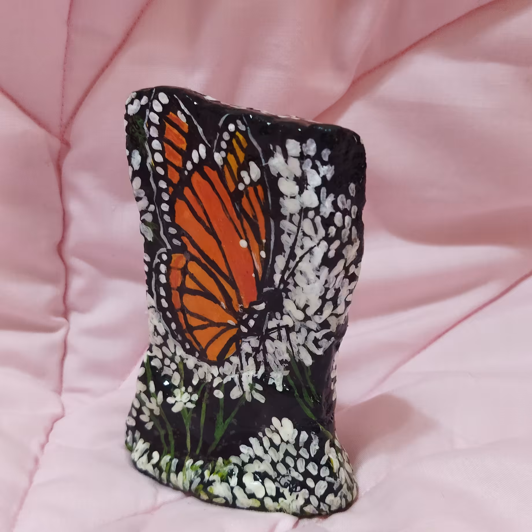 نقاشی روی سنگ  ، طرح پروانه 12