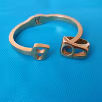 ست دستبند و انگشتر نیمانی طرح ه