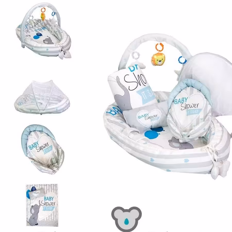 ست شش تکه  تشک گارد مخمل نوزاد  اسیم