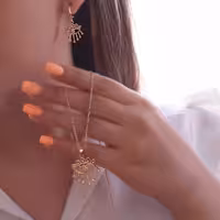 نیمست کد11284 طرح جواهر.برند محبوب ysx.با آبکاری طلا.ضد حساسیت.رنگ ثابت